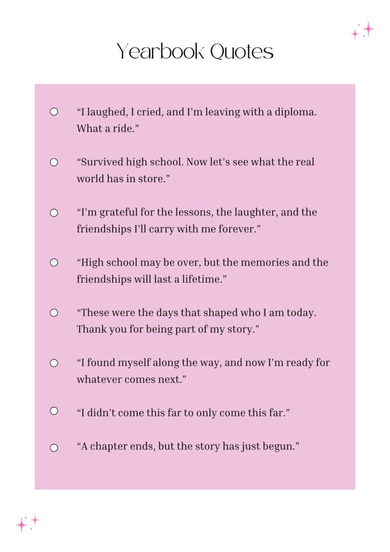 145 Unique High School Yearbook Quotes - TheHighSchooler