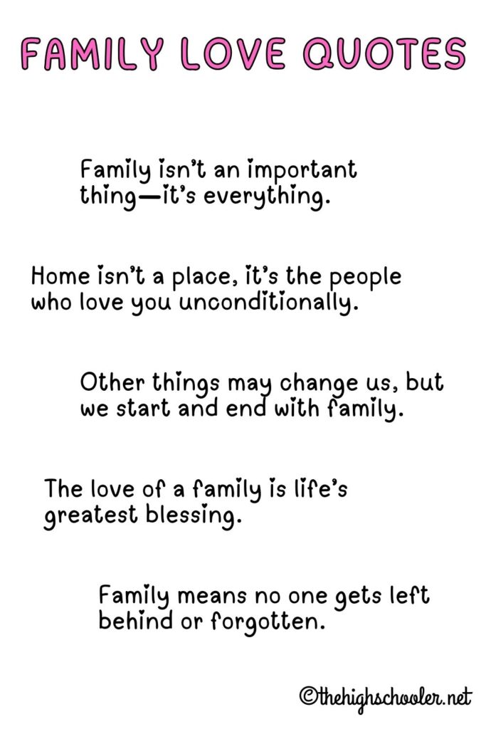 Heartfelt Family Love Quotes