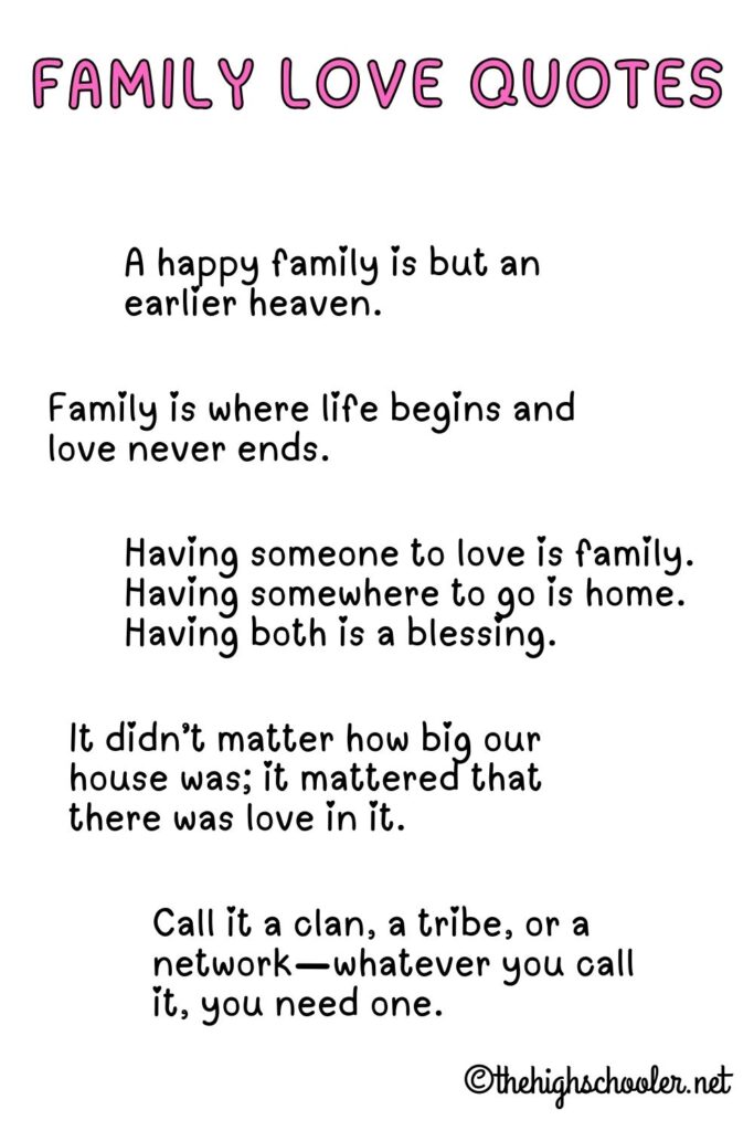 Heartfelt Family Love Quotes