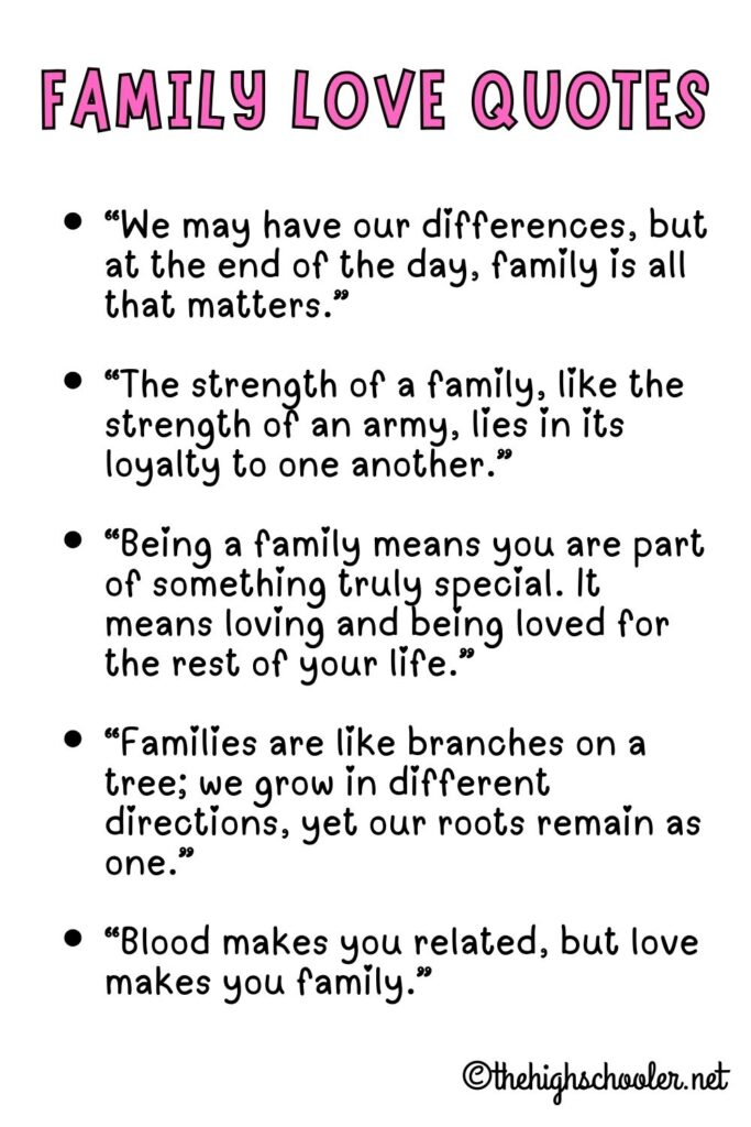 Heartfelt Family Love Quotes