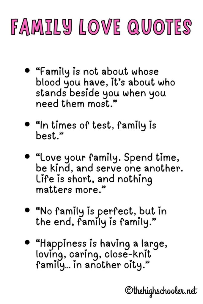 Heartfelt Family Love Quotes